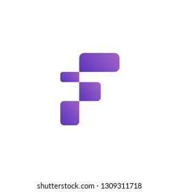 F letter logo. Letter F logo icon design template elements. Abstract letter F logo - Vector