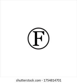 F diseño de icono de logotipo de letra