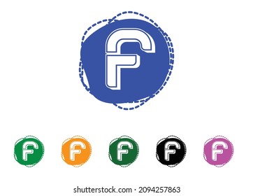 F letter logo and icon design template