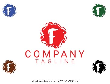 F letter logo and icon design template