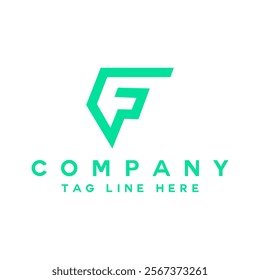F Letter logo icon design elements