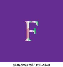 F icono del logotipo de letra icono de la plantilla vectorial en el icono F de la letra creativa del fondo de la persona. F vector.
