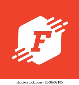 F letter Logo initial. Fast logotype.
