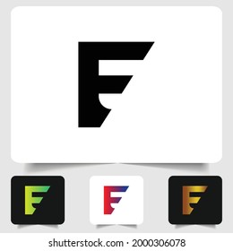 F letter logo modern abstract gradient design