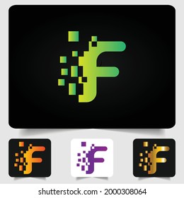 F letter logo modern abstract gradient design
