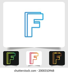 F logotipo de letra diseño de gradiente abstracto moderno