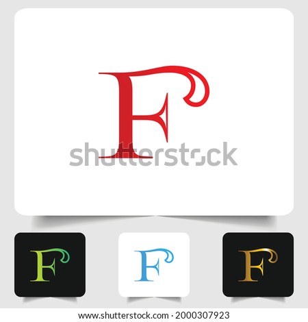 F letter logo modern abstract gradient design