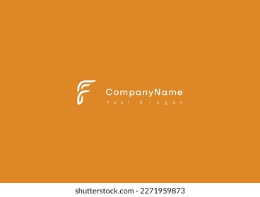 F LETTER LOGO MODERN FLAT ICON 