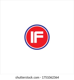 I F-Buchstaben-Logo-Monogramm