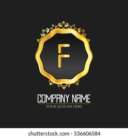 F Letter logo, Monogram design elements, line art logo design. Beautiful Boutique Logo Designs, Business sign, Restaurant, Royalty, Cafe, Hotel, Heraldic, Jewelry, Fashion, Wine. Vector illustration
