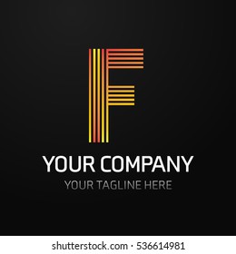 F Letter logo, Monogram design elements, line art logo design. Beautiful Boutique Logo Designs, Business sign, Restaurant, Royalty, Cafe, Hotel, Heraldic, Jewelry, Fashion, Wine. Vector illustration

