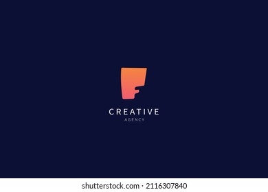 F Letter Logo Monogram Minimalist Design
