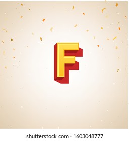 F letter logo with nice background.F letter icon.