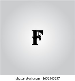 F letter logo with nice white background.F letter icon.