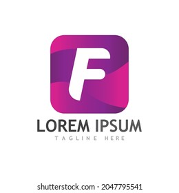 F letter logo and symbol illustration