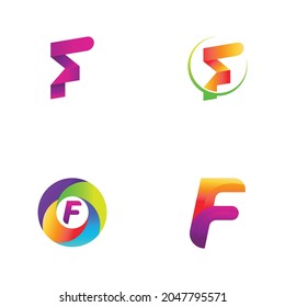 F letter logo and symbol illustration