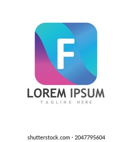 F letter logo and symbol illustration