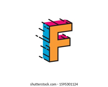 F Letter logo or symbol template design