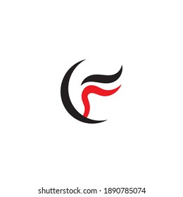 F-Buchstaben-Logo und Symbol-Vektorgrafik