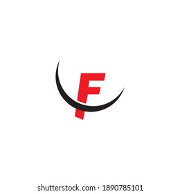 F-Buchstaben-Logo und Symbol-Vektorgrafik