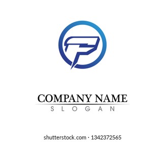 F letter logo and symbols template vector icons
