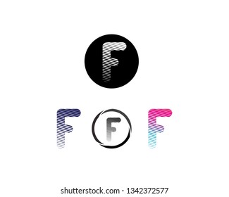 F letter logo and symbols template vector icons
