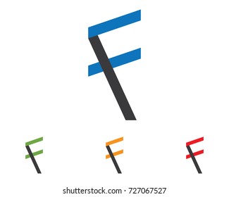 F letter logo and symbols template vector icons
