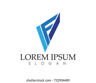 F letter logo and symbols template vector icons
