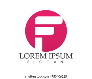 F letter logo and symbols template vector icons
