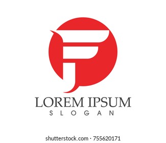 F letter logo and symbols template vector icons