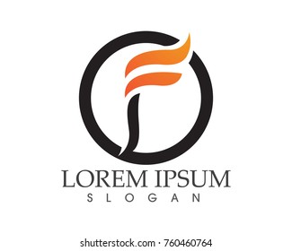 F letter logo and symbols template vector icons