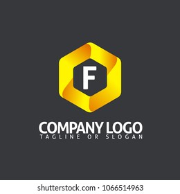 F LETTER LOGO TEMPLATE