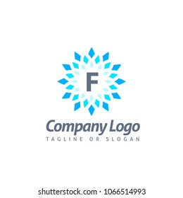 F LETTER LOGO TEMPLATE