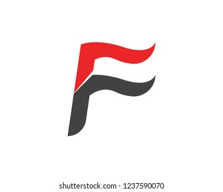 F letter logo template