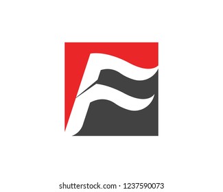 F letter logo template