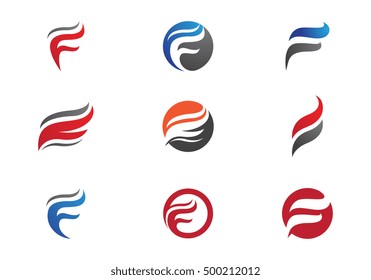 F Letter Logo Template