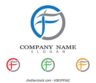  F Letter Logo Template