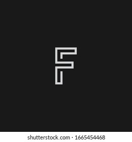 F Diseño de ilustraciones de plantillas de logotipos de letras.