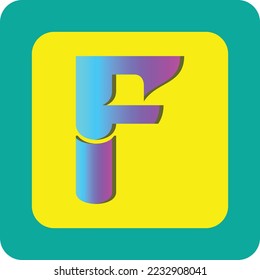 F letter logo template . suitable for company logos, restaurants, online shops, etc