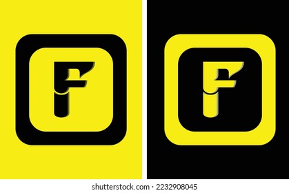 F letter logo template . suitable for company logos, restaurants, online shops, etc