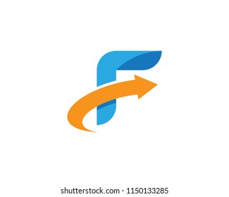 F Letter Logo Template vector icon illustration design