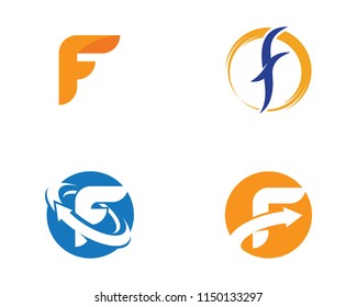 F Letter Logo Template vector icon illustration design