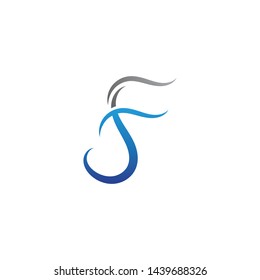 F letter logo template vector illustration icon