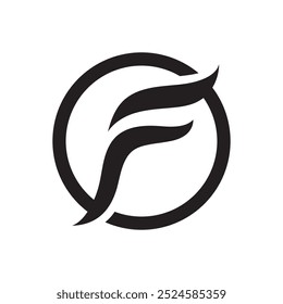 Vetor de modelo de logotipo de letra F