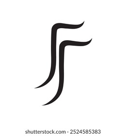Vetor de modelo de logotipo de letra F