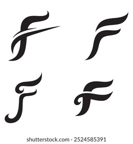 Vetor de modelo de logotipo de letra F