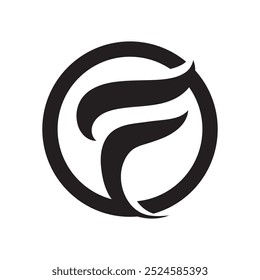 Vetor de modelo de logotipo de letra F