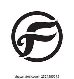 Vetor de modelo de logotipo de letra F