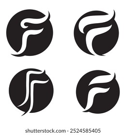Vector de Plantilla del logotipo de la letra F