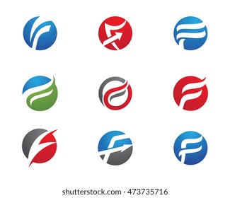 F Letter Logo template vector